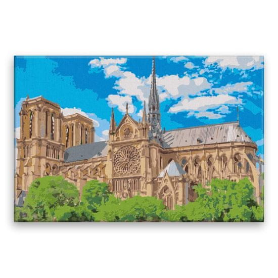 Malujsi Maľovanie podľa čísel - Notre Dame - 60x40 cm, plátno vypnuté na rám