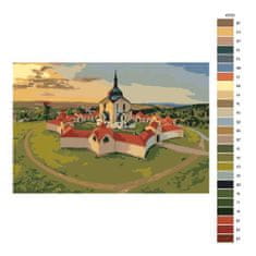 Malujsi Maľovanie podľa čísel - Kostol svätého Jána Nepomuckého 02 - 120x80 cm, bez dreveného rámu