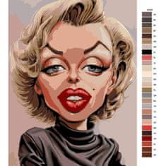 Malujsi Maľovanie podľa čísel - Marilyn Monroe 05 - 40x60 cm, bez dreveného rámu