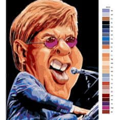 Malujsi Maľovanie podľa čísel - Elton John - 80x120 cm, bez dreveného rámu
