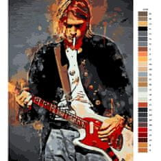Malujsi Maľovanie podľa čísel - Kurt Cobain 02 - 40x60 cm, bez dreveného rámu