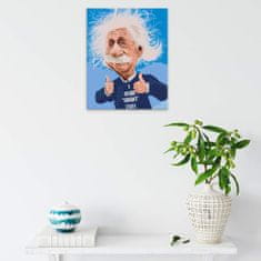 Malujsi Maľovanie podľa čísel - Cool Albert Einstein - 80x100 cm, bez dreveného rámu