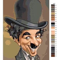 Malujsi Maľovanie podľa čísel - Charlie Chaplin - 40x60 cm, plátno vypnuté na rám