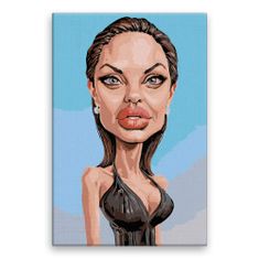 Malujsi Maľovanie podľa čísel - Angelina Jolie - 80x120 cm, plátno vypnuté na rám