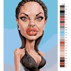 Malujsi Maľovanie podľa čísel - Angelina Jolie - 80x120 cm, plátno vypnuté na rám