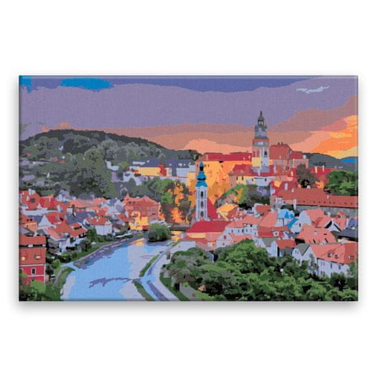 Malujsi Maľovanie podľa čísel - Český Krumlov - 40x60 cm, bez dreveného rámu