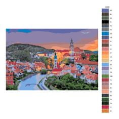 Malujsi Maľovanie podľa čísel - Český Krumlov - 40x60 cm, bez dreveného rámu