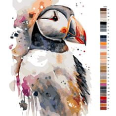 Malujsi Maľovanie podľa čísel - Vták s oranžovým zobákom - 60x80 cm, plátno vypnuté na rám