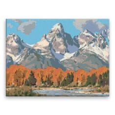 Malujsi Maľovanie podľa čísel - Horská panoráma - 80x60 cm, plátno vypnuté na rám