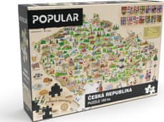 POPULAR Puzzle Mapa Českej republiky 160 dielikov