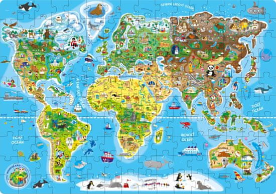 POPULAR Puzzle Mapa sveta 160 dielikov