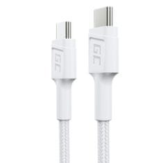 Green Cell KABGC31W Cable White USB-C Type C 30cm PowerStream with fast charging Power Delivery 60W,