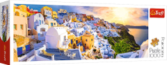 Trefl Panoramatické puzzle Západ slnka na Santorini, Grécko 1000 dielikov