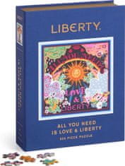 Galison Štvorcové puzzle Liberty: Všetko, čo potrebuješ, je láska a voľnosť 500 dielikov