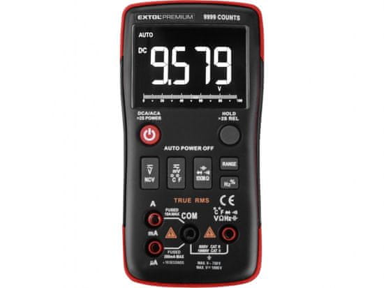 Extol Premium Multimeter digitálny, inverzný displej, True RMS, automatická voľba rozsahov