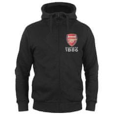 FAN SHOP SLOVAKIA Mikina Arsenal FC, čierna, kapucňa, zips | S