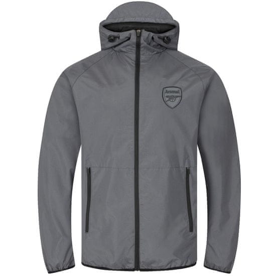 FAN SHOP SLOVAKIA Bunda Arsenal FC, sivá, kapucňa