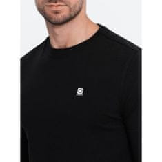 OMBRE Pánske tričko s dlhým rukávom bez potlače V3 OM-LSCL-0102 čierna MDN124066 S