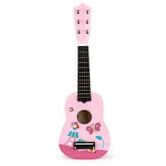 EcoToys Gitara pre deti ružová