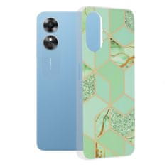 Techsuit Marble pudro pre Oppo A17 - Zelená KP29203