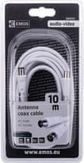 EMOS Anténny koaxiálny kábel tienený 10m - rovné vidlice
