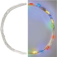 EMOS LED vianočné nano reťaz, 1,9 m, 2x AA, vnútorné, multicolor, časovač