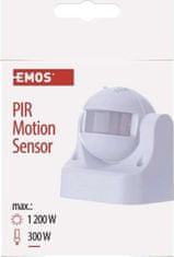 EMOS PIR senzor (pohybové čidlo) IP44 1200W, biely