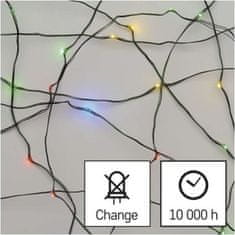 EMOS LED vianočné nano reťaz zelená, 4 m, vonkajšie aj vnútorné, multicolor, časovač