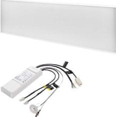 EMOS LED panel 30×120, obdĺžnikový vstavaný biely, 40W neutr. b., Emergency