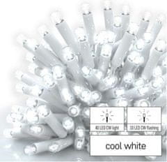 EMOS Profi LED spojovacia reťaz blikajúca biela – cencúle, 3 m, vonkajšia, studená biela