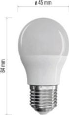 EMOS LED žiarovka Classic Mini Globe 7,3 W E27 teplá biela