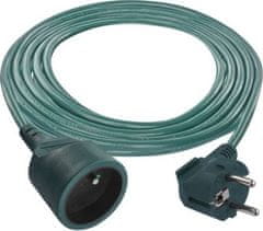 EMOS Prodlužovací kabel 2 m / 1 zásuvka / zelený / PVC / 1 mm2