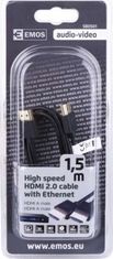 EMOS HDMI 2.0 high speed kábel ethernet A vidl.-A vidl. slim 1,5m