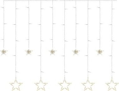 EMOS LED vánoční závěs – hvězdy, 185x105 cm, vnitřní, teplá bílá