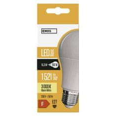 EMOS LED žiarovka Basic A60 / E27 / 15,3 W (100 W) / 1 521 lm / teplá biela