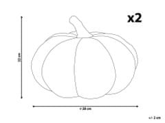 Beliani Sada 2 dekoratívnych vankúšov z buklé 28 cm oranžová MUNCHKIN