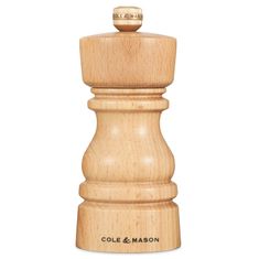 Cole Mason Mlynček na soľ London Precision+ prírodný buk 13 cm