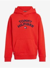 Tommy Hilfiger Červená chlapčenská mikina s kapucňou Tommy Hilfiger 176