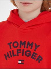 Tommy Hilfiger Červená chlapčenská mikina s kapucňou Tommy Hilfiger 176