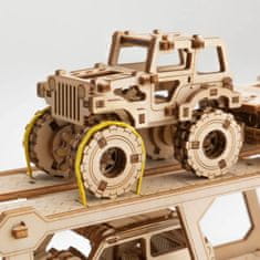 Wooden city 3D puzzle Superfast Car Carrier Truck