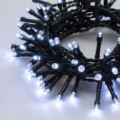 Xmas King XmasKing Led batériová reťaz s časovačom 12m, 300LED vonkajšia, studená biela na batérie