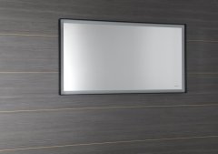 SAPHO SORT LED podsvietené zrkadlo 120x70cm, matná čierna ST120 - Sapho