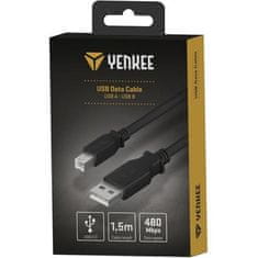 Yenkee USB kabel YCU 015 BK USB A/B Tiskárna 1,5m