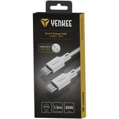 Yenkee USB kabel YCU C115 WH SILIC USB C-C / 1,5m