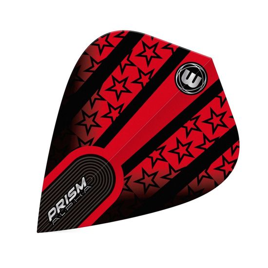 Winmau Letky Prism Alpha - Red & Black Stars - Kite W6907.110