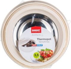 Banquet Termohrniec s pokrievkou AVANZA 3,5 l, béžová