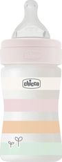 Chicco Fľaša dojčenská Well-being silikón 150 ml dievča