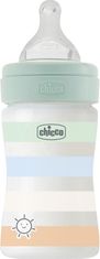 Chicco Fľaša dojčenská Well-being silikón 150 ml chlapec