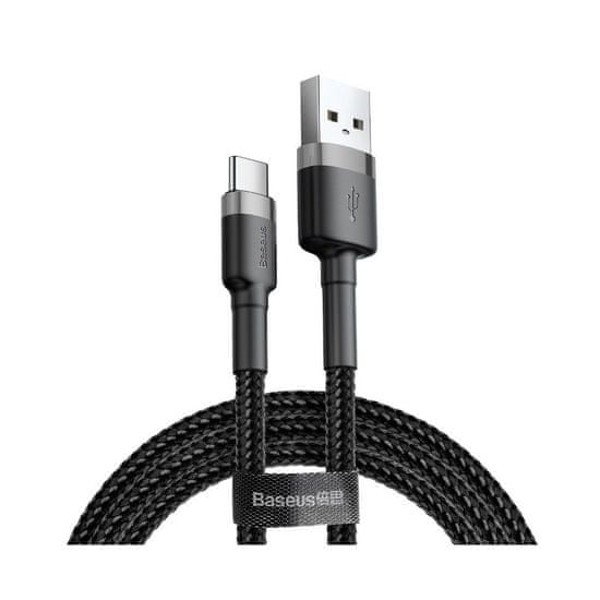 BASEUS Baseus Cafule USB-A/C kábel 3A 2m čierny (CATKLF-CG1)