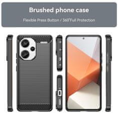 Techsuit Carbon Shield TPU puzdro pre Xiaomi Redmi Note 13 Pro Plus - Čierna KP36682